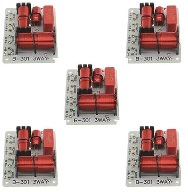 Tityvirnix Juego de 5 separadores de frecuencia de 3 vías de 150 W para altavoces y graves agudos