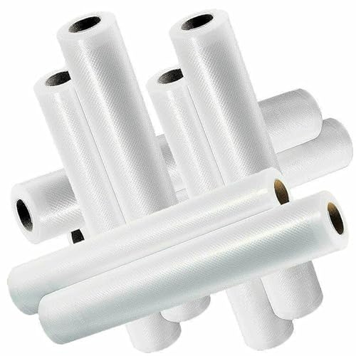 Vakuumrollen Vakuumierbeutel Premium Folienrollen Vakuumbeutel Beutel für Folienschweißgeräte (8 Rollen 30x600cm)