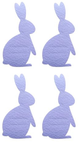 Besteckhalter aus Stoff mit Osterhasen-Designs, 4 Stück