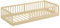 CADANI Timi 2in1 Bodenbett 90x200 cm Montessori Kinderbett mit abnehmbaren Rausfallschutz inkl. Lattenrost, Kiefer Massivholz, Natur - 3 Aufbauvarianten, bis 200 kg belastbar, umbaubar