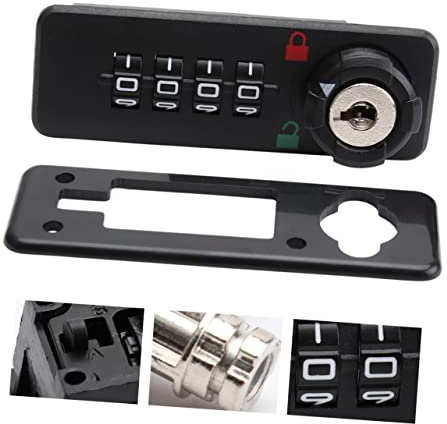 VILLCASE Cerradura Mecánica Digital De Dígitos Cerradura De Combinación Para Armarios Buzones Y Fabricada Plástico Resistente Seguridad Adicional Para Documentos Y Objetos Importantes