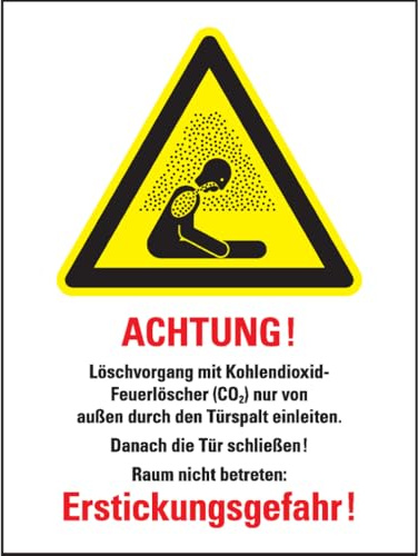Dreifke® Warn-Kombi CO2-Feuerlöscher - Löschen..., ISO, Recycling-Verbundplatte, 300x400mm