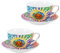Set 2 tazas cerámica pequeñas alto 6 cm. capacidad 250 ml. modelo GAUDI multicolor