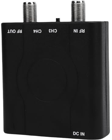 Topiky HDMI to RF Modulator, HDM61 1080P PAL Control HDMI Coaxial Converter for NTSC Format Output Home TV Game Console, Plug And Play