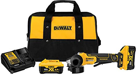 DEWALT 20V MAX Angle Grinder Tool Kit, 4-1/2-Inch, Paddle Switch with Brake (DCG413R2)