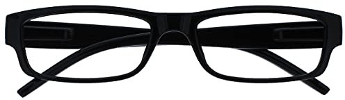 OPULIZE ACE Lesebrille Schwarz Leicht Komfortabel Leser Herren Damen Lesehilfe R32-1 +2.00