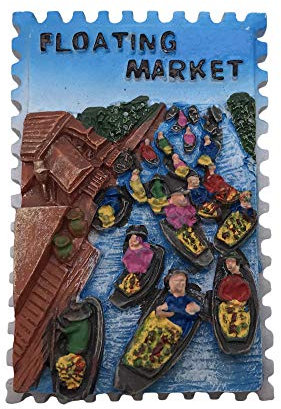 Bangkok Thailand Floating Market 3D Kühlschrankmagnet Touristische Souvenirs Harz Magnetische Aufkleber Kühlschrankmagnet Home & Kitchen Dekoration aus China