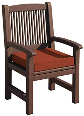 sunnypillow Stuhlkissen mit abnehmbarem Bezug - Auflage mit Haltebändern für Stühle, Bänke - Sitzkissen Outdoor - Stuhlauflage für Haus und Garten - 50 x 50 x 5cm - Sitzkissen für Gartenmöbel Orange