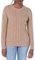Amazon Essentials Pull Doux à Col Rond et Manches Longues Type Pêcheur, Maille Torsadée (Disponible en Grandes Tailles) Femme, Fauve Chiné, XS