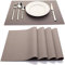 Silicone Placemats,Placemats for Kids,Set of 4 Waterproof Heat Resistant Non-Slip Kitchen Table Mats for Dining Table, Easy to Clean (Light Gray)