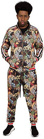 G-Style USA Herren-Trainingsanzug-Sets mit Tigermuster, 5X-Large