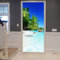 A.Monamour Türtapete Selbstklebend Türfolie Türposter 3D Strand Auf Praslin Insel Tropischen Kokosnuss Baum Blauen Ozean Natur Vinyl Folie Türdeko Tapete Wandbild Türaufkleber Türtattoo 77 x 200 cm