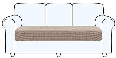 TAOCOCO Sofa Sitzkissenbezug, Elastischer Sofa Sitzkissenbezüge, Ajustable, Waschbar, Protection Meubles Couvre Pour Canapé (Sand,3 Sitzer)