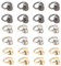Aweisile Leder Nieten 60 Stücke Niet Stud mit Ring 8mm Ziehringnieten Ring Kopf Button Stud Nieten Mit O Ring Rivet Stud Schraube für DIY Lederhandwerk Geldbörse Handyhüllen-Dekoration