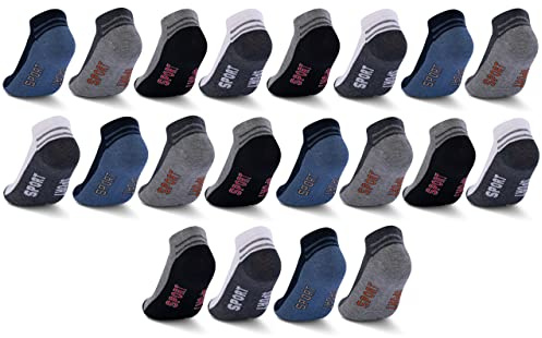 8 | 12 | 20 Paar Herren Sneaker Socken Baumwolle Atmungsaktiv Mehrfarbig