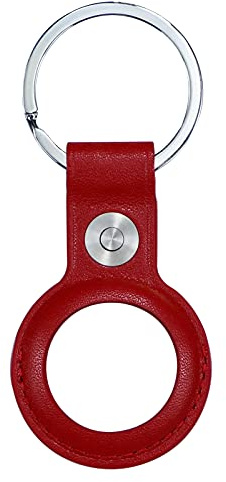 Porte-clés en cuir pour Apple AirTag, étui de protection portable anti-perte en cuir microfibre avec porte-clés accessoires pour Airtag Finder