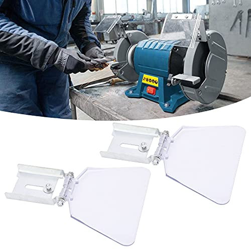 2Pcs Paraocchi per Smerigliatrice da Banco, Grinder Bench Eyeshield, Accessori per Fissaggio Scudo Custodia in Acciaio Inossidabile 304, per Smerigliatrici Banco 200/250, Accessori Per Elettroutensili