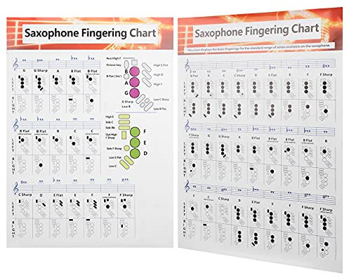 Saxophon-Grifftabelle, Saxophon-Anfängerhandbuch Klarer Druck für Anfänger