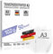 50 Blatt Transparentpapier 102 g/m² DIN A3 BEDRUCKBAR, Pauspapier Bastelpapier Pergamentpapier, Laternen selber machen – Drachenpapier zum Basteln - Bastelset Kinder - Für Laternenzuschnitte