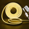 XUNATA 12V Dimmbar Neon LED Streifen, 2835 LED Strip Wasserdicht Diffusion Silikon Neon Flex LED Lichtband Lichtschlauch für Innen Aussenbereich Heim Weihnachtsfeier Deko (Warmweiß, 2M)