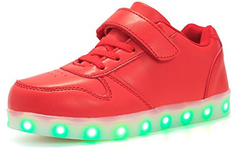 Aizeroth USB Aufladen Unisex Kinder LED Schuhe 7 Farbe LED Leuchtend Outdoor Sportschuhe High top Atmungsaktives Ultraleicht Laufschuhe Gymnastik Turnschuhe Für Jungen Mädchen Geburtstags Geschenk