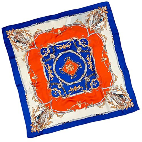 FAIRYGATE Kopftuch Seidentuch Schal für Damen Seidentuch Tuch Mädchen Einfarbiger Schals Halstuch Bandana Kopftuch Quadratisch Tücher 96009