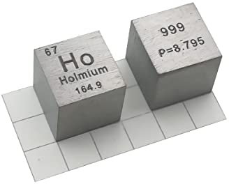 嘉信誉 Holmium (Ho) Dichtewürfel, Laborqualität, präzise über 99,9 % hochrein, verwendet für Laborversuche, persönliche Hobbys und Sammlungen (Größe: 10 mm, Farbe: matt)