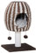 PawHut Árbol Rascador para Gatos Altura 67 cm Torre para Gatos con Cueva de Felpa Cojín Desmontable Bolas Colgantes y Poste 40x40x67 cm Café
