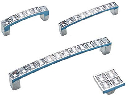 HY HUIJUN Schrankgriffe Kristall Diamant, 4 Stück Möbelgriffe, für Griffe Türgriff Kleiderschrank Küchengriffe mit Schrauben