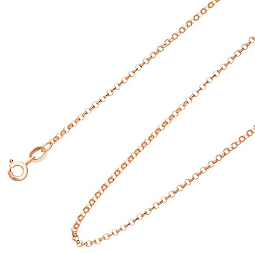Ardeo Aurum Unisex Damen Herren Kette aus 375 Gold Roségold Erbskette Halskette 1,7 mm Breite und 60 cm Länge mit Federringverschluss