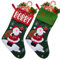 Xiuyours Weihnachtsstrumpf Personalisiert mit Namen 2 Nikolausstrumpf weihnachtsstrümpfe Personalisierten Nikolausstiefel Personalisierter Nikolaussocke (38cm) Deko Weihnachten Fuer Kinder Familie