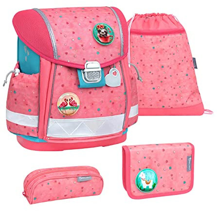 Belmil 403-13 Schulranzen Set 4 - teilig mit Patch Set (403-13/AG/PC/S) (Blue Bird)
