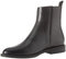 Amazon Essentials Stivaletti Bassi con Cerniera Esterna Donna, Nero Finta Pelle, 38.5 EU