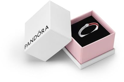 PANDORA ME Sterling Silver Pavé And Red Ring, Size 54, With Gift Box