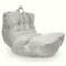 Aiire Relaxo Sitzsack XXL für Kuschelecke - Bean Bag Design aus Samtstoff mit Füllung - Riesen Sitzsäcke Erwachsene, Sitz Sack Flauschig - Bodenkissen Grob, Bodenstuhl, Bodensessel Grau