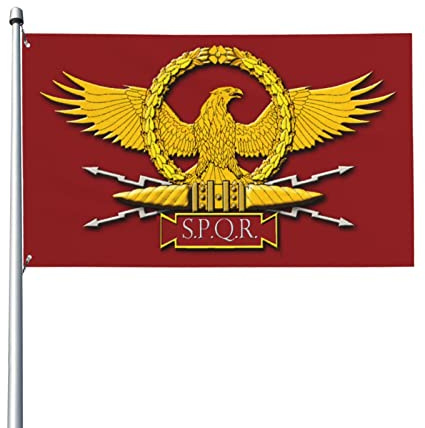 Goldener römischer Kaiseradler SPQR-Flagge, 9,1 x 1,5 m, UV-beständig, langlebig, hochwertige Dekoration, Yard, Indoor-Garten-Banner