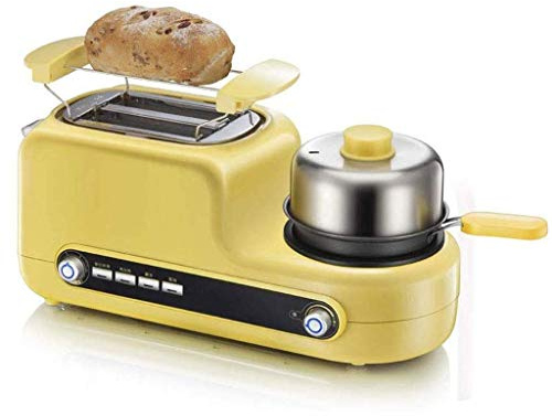 OQHAIR Egg Genie by Big, Centre de Station de Petit-déjeuner 3 en 1, Grille-Pain à 2 tranches, cuiseur à œufs, Omelette, Bacon et Vapeur à Viande, Commandes à Une Touche