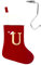 infleesh 50,8 cm monogrammierte rote Weihnachtsstrümpfe Halter mit Buchstaben, super weiche Weihnachtsstrümpfe, große Monogramm-Strümpfe, rote Buchstabenstrümpfe für Weihnachten, Urlaub,