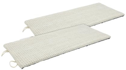 Katzen Kratzbrett klein mit 2 verschiedenen Seiten 50 x 22 cm - 2er Set - Sisal und Plüsch Kratzecke zum Legen oder Hängen - Wand Kratzmatte Kratzbaum