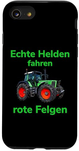 Hülle für iPhone SE (2020) / 7 / 8 Traktor Landwirt Trecker Echte Helden fahren rote Felgen