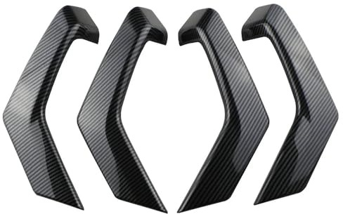 faxiulan Interieur Zubehör 4Pcs Carbon Faser Für VW Für T-ROC Für TROC 2018-2023 Auto Innen Tür Armlehne Griff Abdeckung Trim Aufkleber Innen Zubehör Innenausstattung (Size : Black)