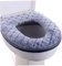Obelunrp Toilet Seat Covers, Stretchable Toilet Seat Cushion Warmer, Washable Cloth Toilet Seat Cover, Soft Thicken Toilet Seat Warmer(Gray)