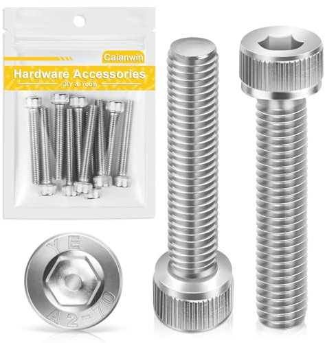 Vis DIN 912 Vis tête Cylindrique BTR(A2 V2A)CHC à 6 pans creux Filetage Complet Tete Ronde Boulon Inox pour Ecrou et Rondelle (10, M6 x 40)