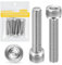 Vis DIN 912 Vis tête Cylindrique BTR（A2 V2A）CHC à 6 pans creux Filetage Complet Tete Ronde Boulon Inox pour Ecrou et Rondelle (10, M6 x 40)