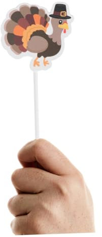 VICASKY 30stücke Thanksgiving Cupcake Toppers Truthahn Torten Picks Für Partydekoration Und Fotorequisiten Für Kuchen Und Snacks