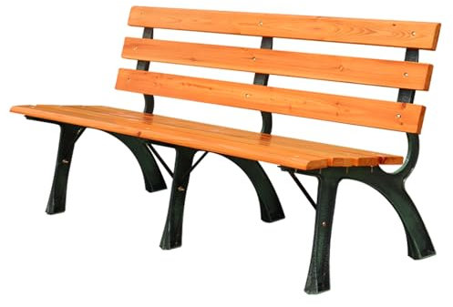 YLLSMGS Gartenbänke Ohne Armlehne Metallrahmen aus Gusseisen Sitzfläche mit Lattenrost für Den Außenbereich Wetterfeste(180cm/71in)