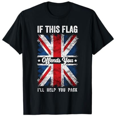 If This Flag Offends You Royal Britannia UK Flag Patriotic T-Shirt