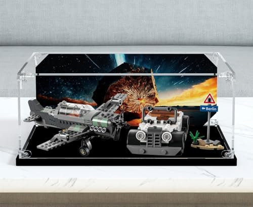 Caikbms Acryl Vitrine Kompatibel Mit Le-go 77012 Fighter Bausteinmodell, Staubdichte Sammlervitrine (Le-go Modell Nicht Im Lieferumfang Enthalten) A,3mm