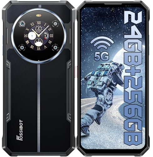 FOSSiBOT F109 Rugged Smartphone 5G, 10600mAh Battery, 24GB +256GB Android 14 Mobile Phones, 6.745 HD+ Rugged Phone, 50MP AI Camera Dual Sim