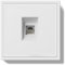 BSEED Prise murale standard UE Cat 6 Ethernet avec griffes, prise encastrée avec cadre en PC, 80 x 80 mm, blanc